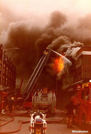 The F. W. Woolworth store in Broadway, Wimbledon, which was destroyed by fire in 1981 and did not re-open until 1982