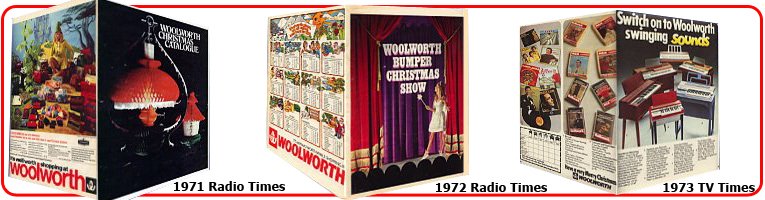 The British Woolworth began to distribute colour Christmas Catalogues with TV listings magazines in 1971. Initially it chose the best-selling Radio Times before adding the rival TV Times the following year. The publications proved a great way of reaching the vast majority of households across the UK.