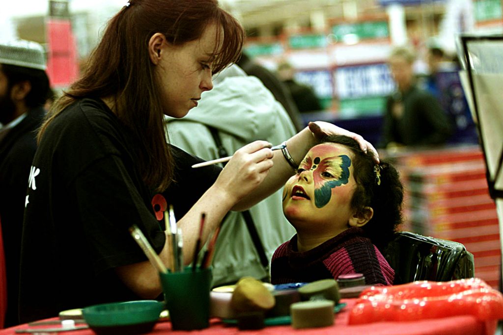 Face painting was one of many types of retailtainment at Big W