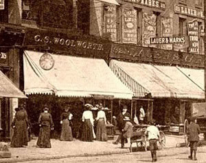 Charles Sumner Woolworth's store in Scranton, Pennsylvania - his favourite and home base (Image with special thanks to Mr. Scott Oakford)