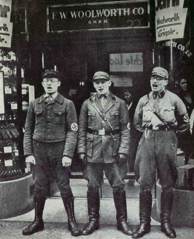 Before the War Hitler's troops picketed their local Woolworth's in Berlin