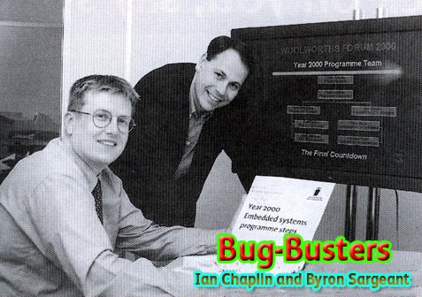 The Woolworths 'Bug Busters', Commercial Manager Ian Chaplin and IT Project Manager Byron Sargeant
