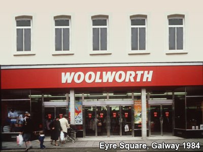 The F.W. Woolworth store in Eyre Square, Galway was the last to be refurbished before the Company changed hands in 1982 at a reported cost of £150,000. It closed just two years later when the new owners decided to withdraw completely from the Republic of Ireland