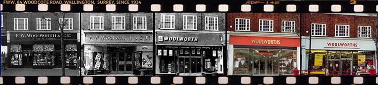Five views of Woolies in Woodcote Road, Wallington stretching from 1934 to 2007. After 74 years of profitable trading, today it's an Iceland frozen food store.