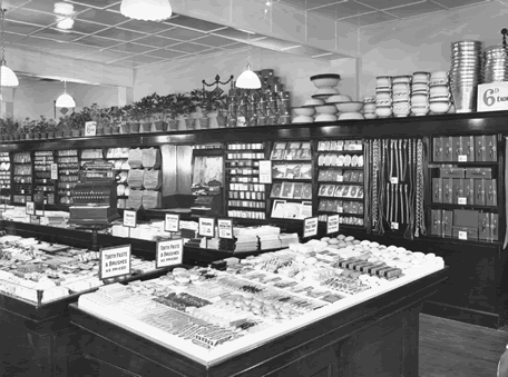 Interior view of Woolworth's Store No 1 when its new premises opened in 1923