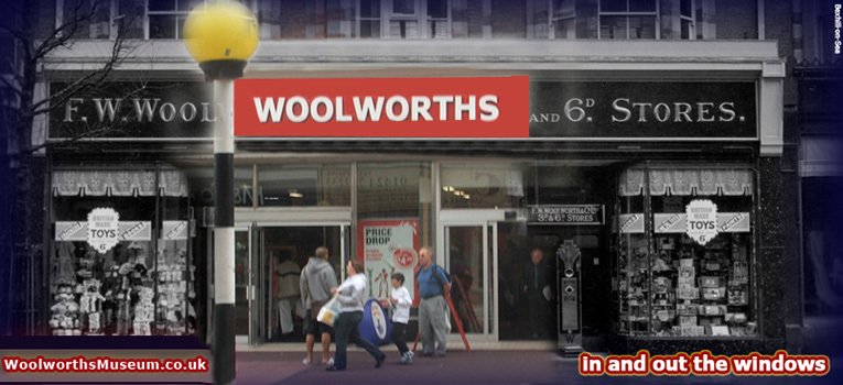The F.W. Woolworth store in Bexhill-on-Sea, Sussex, pictured in 1934 and 2007