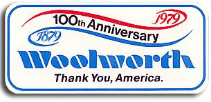 Woolworth's 100th Anniversary logos from the USA and Canada