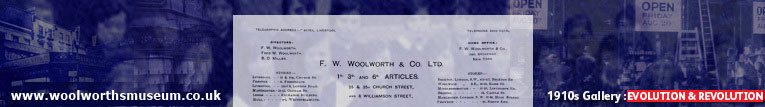 Evolution and revolution at Woolworth's in the 1910s.