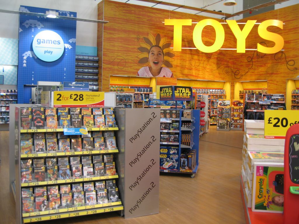 The store layout at Woolworths out-of-town in Bristol Hartcliffe was engineered to put Toys right next to the computer game section of the Entertainment offer