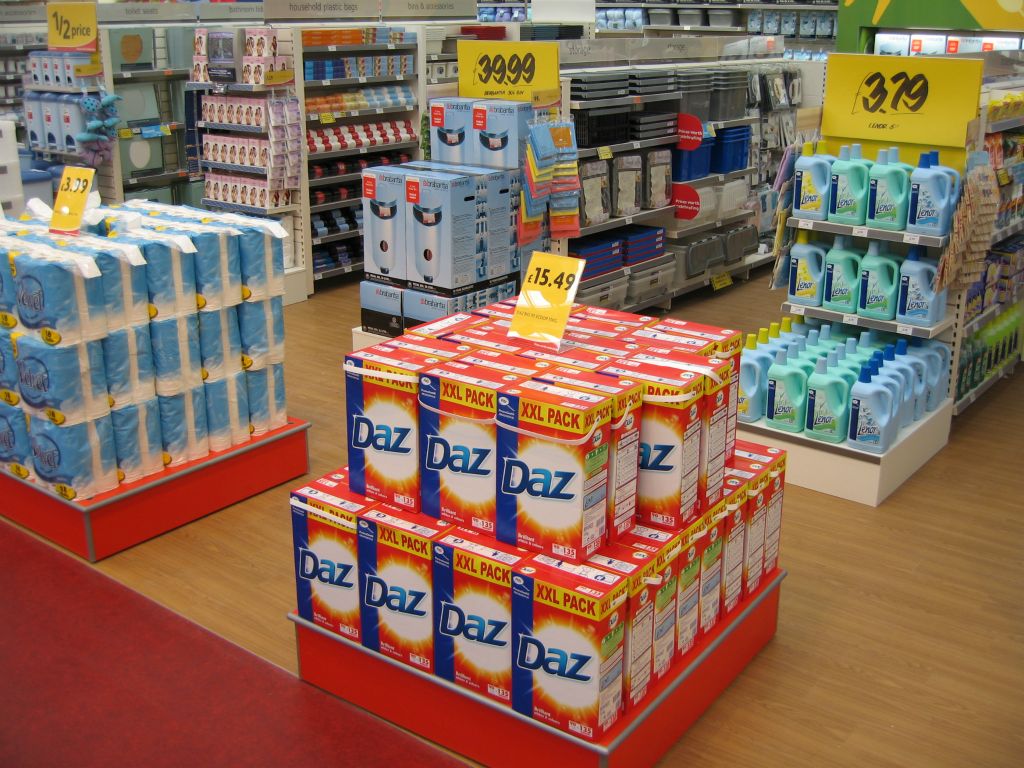 Household cleaning products got star treatment, with large plinth displays in out-of-town Woolworths stores, one of a few successes carried forward from Big W (2005)