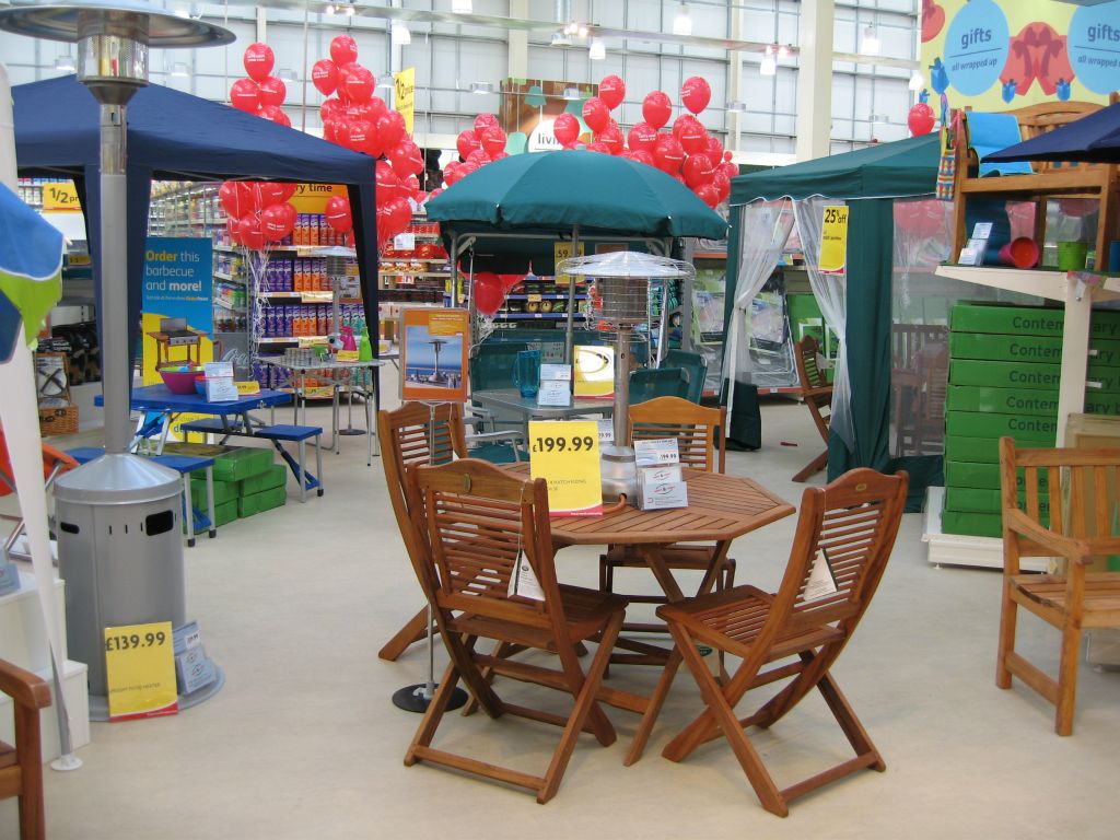 What you were looking for a seat, a table, a heater or a gazebo, Woolworths out-of-town had a huge range for the garden and patio (2005)