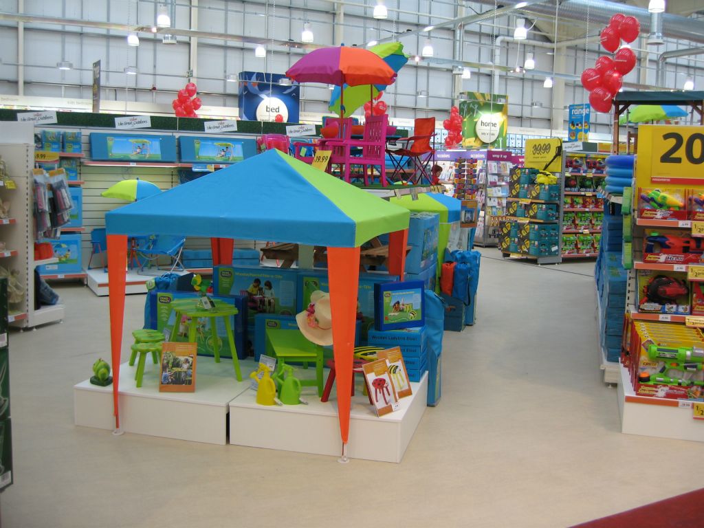 A range of kids gazeboes, chairs and accessories