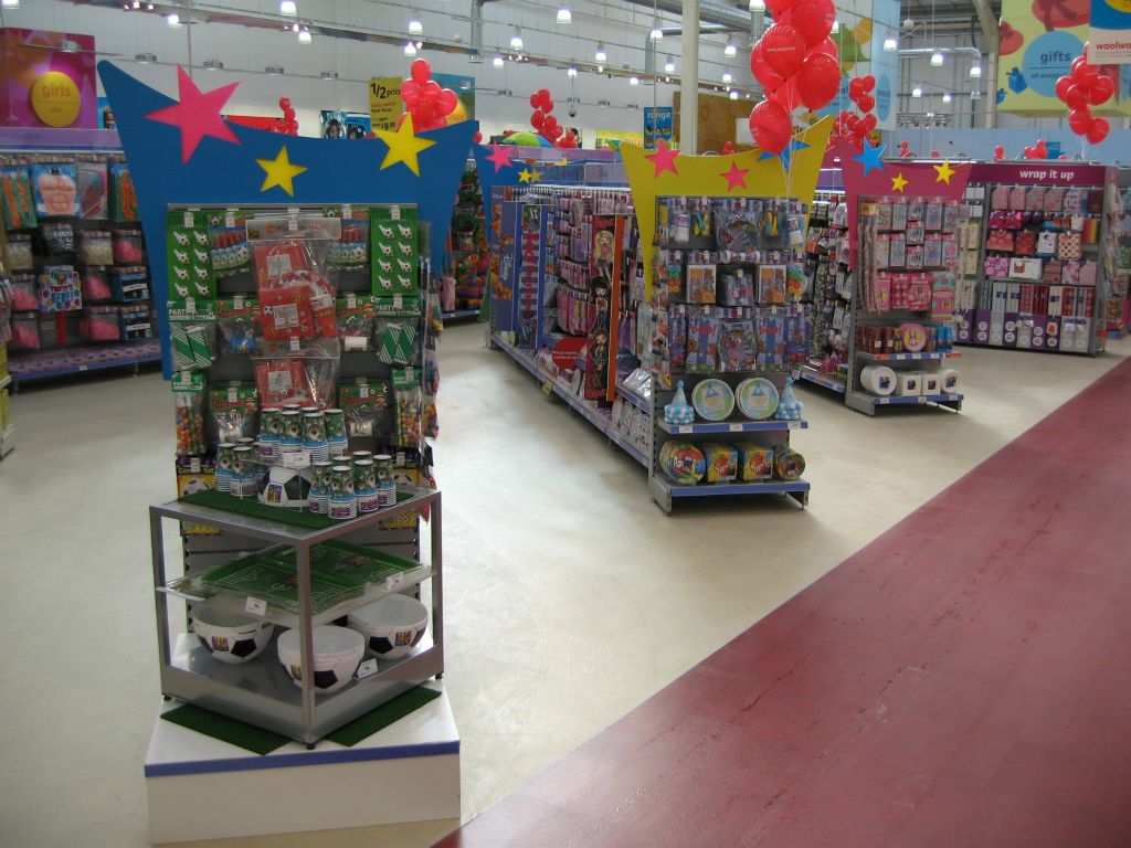 Table stationery and party accessories in the out-of-town Woolies in Imperial Park, Bristol, pictured in 2005