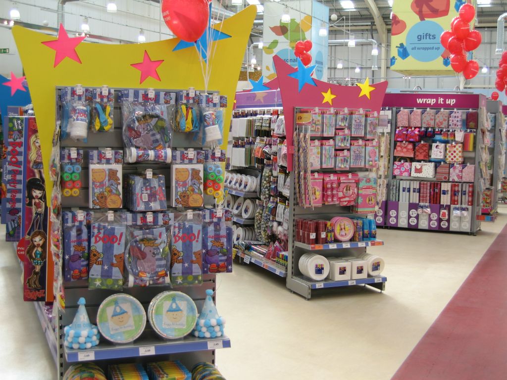Everything imaginable for a great kids party was available from Woolworths' out-of-town stores, like this one at Imperial Park, Bristol