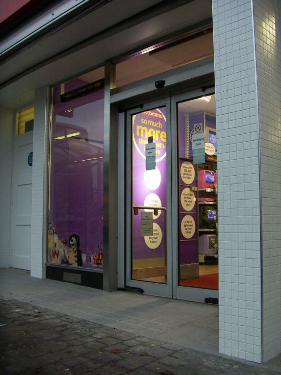 The sliding entrance doors to the Kingswood, Bristol Woolworths store, pictured in November 2005