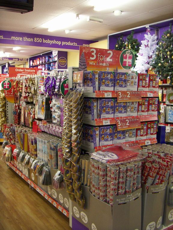 3 for 2 mix and match Christmas Cards, wrapping paper and gift tags at the Kingswood Woolworths in 2005