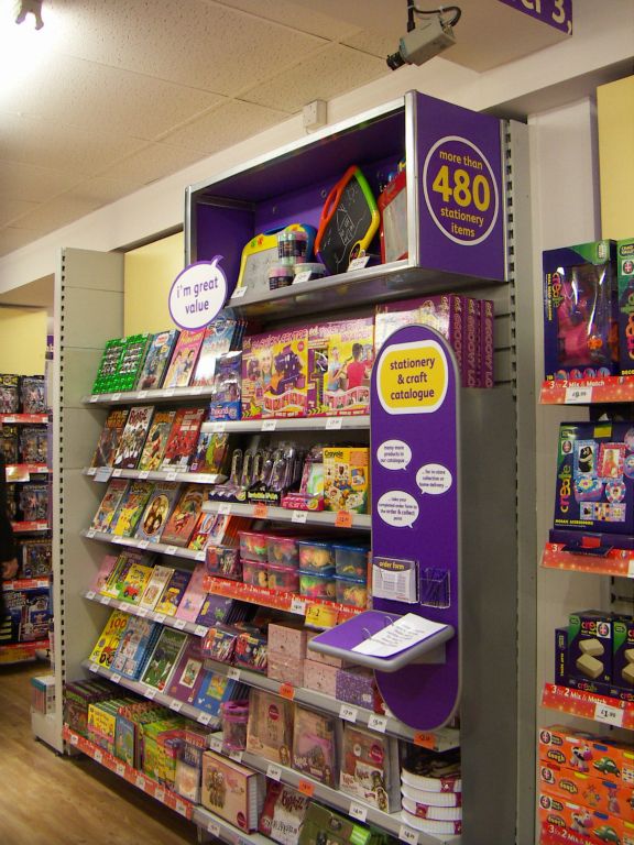 A wide selection of toys to suit all ages and budgets, on display in Woolworths, Kingswood, Bristol in 2005