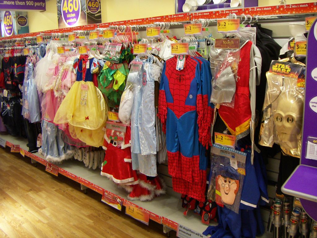 During the 2000s Woolworths cornered the market in dress-up outfits, with licences of all the major characters like Spiderman, Disney Princess, Postman Pat and Star Wars