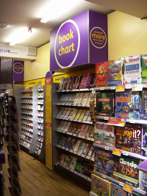 Woolworths Group's acquisition of Bertrams Books Ltd prompted the company to experiment with Book Charts as part of the Entertainment Department (2005)