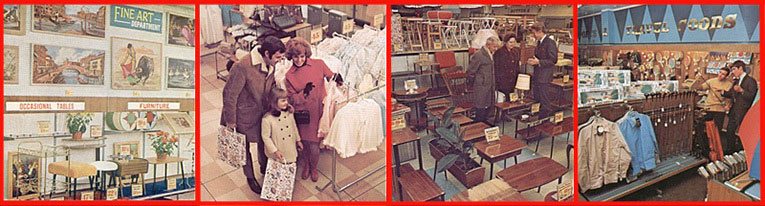 New ranges in the larger Woolworth stores in the late 1960s included Fine Art, Extended Fashions, Furniture and Carpets, Sports and Leisure Goods
