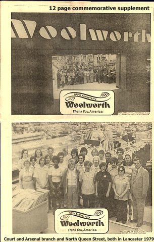 A commemorative newspaper supplement was published with the Lancaster Intelligencer Journal and New Year in May 1979. It features pictures of the assembled associates from each of the two Lancaster stores - the downtown store in North Queen Street and the out-of-town store between Court and Arsenal which opened in 1971
