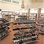 The chain's 1970s shoe range comprised modern styles at budget prices and sought to grab some of the market from the British Shoe Corporation