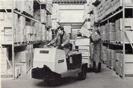 A putaway in the early days of Woolworth's Castleton Distribution Centre