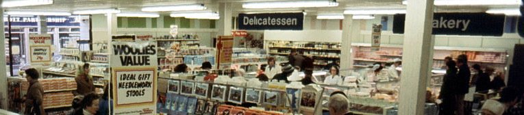 Delicatessen and bakery departments had pride of place at the front of Southend-on-Sea store, which was typical of the largest British Woolworth stores of the late 1970s. This picture is from 1977.