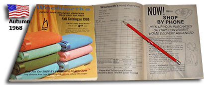 The Fall 1968 catalogue from F. W.Woolworth Co. announced a new mail order service, which was available across the USA