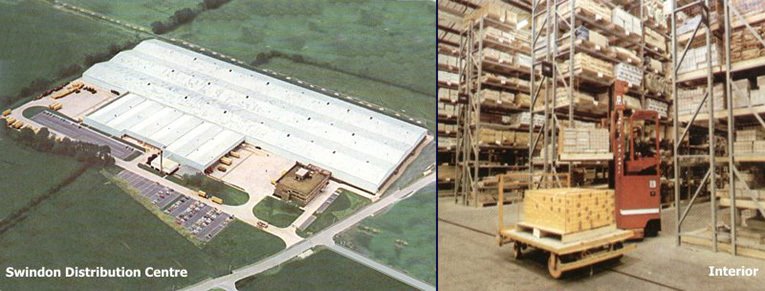 This 70s aerial photograph of the Swindon Distribution Centre illustrates its huge scale.