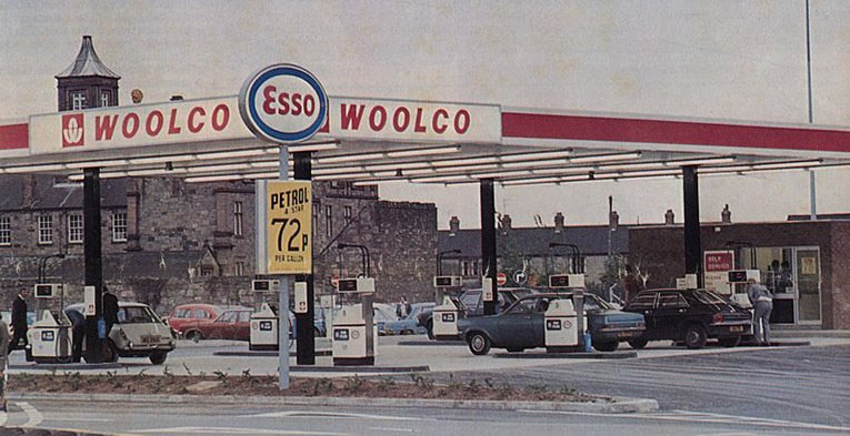 Woolworth's first and only British petrol station. It opened in July 1976 at the Woolco Hypermarket in the Ards Centre near Newtonards in County Down, Northern Ireland.