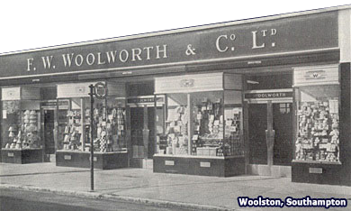 A new single-storey F. W. Woolworth store for Woolston, Southampton, Hampshire, which opened on 19 October 1951
