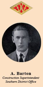 A Barton, who was construction supervisor for Southern Britain in the 1920s