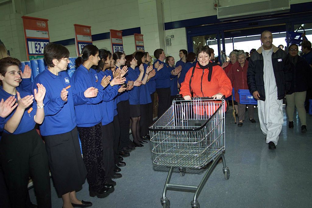 Store collagues applauded customers as they entered