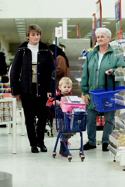 Three generations from the same family shopping at Big W Bradford