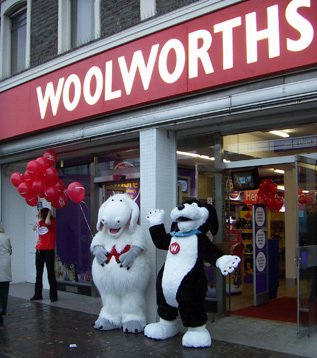 Wooly and Worth make a personal appearance at the new look store in Kingswood, Bristol on 5 Nov 2005