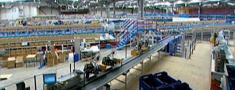 The interior of EUK's fully automated fulfilment centre at Greenford