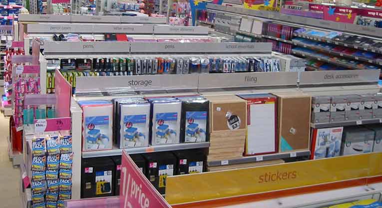 The extended range of stationery in an out of town '20/20' store in 2003