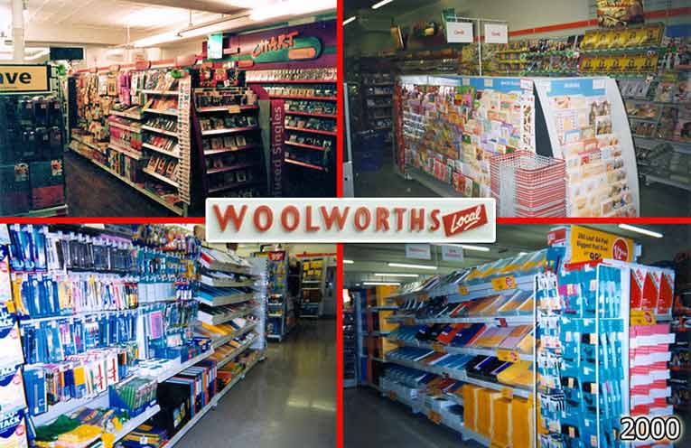 A snapshot of the stationery ranges in Woolworths' smaller stores in the year 2000
