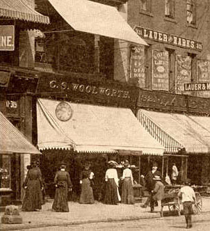 Charles Sumner Woolworth's first and favourite store in Scranton, Pennsylvania, pictured in the 1890s.  With special thanks to Mr. Scott Oakford.