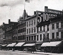 The C. S. Woolworth Five and Ten Cent Store in Genessee Street, Utica, pictured in around 1905