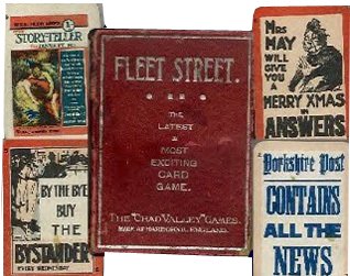 The Chad Valley 'Fleet Street' game was typical of many early products. It consisted principally of paper off-cuts from the Johnson family's printing works