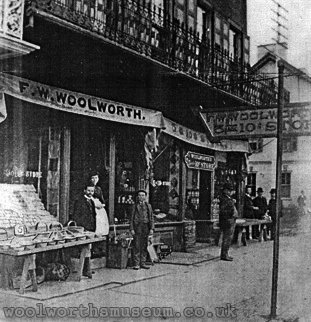 The original Woolworth store in Lancaster, Pennsylvania, USA - pictured in the 1880s