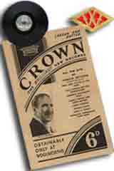 A brochure promoting Crown Records for sixpence in 1935