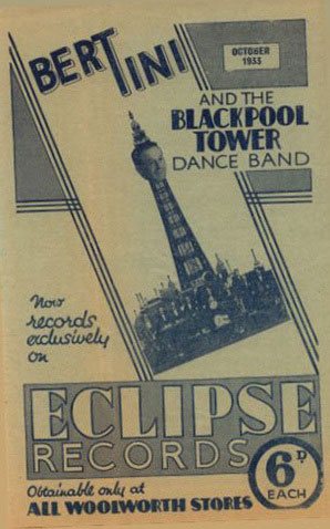 The Crystalate Gramophone Record Company produced leaflets promoting the latest titles on their Eclipse Records label. The brochures were handed out in F.W. Woolworth stores across Great Britain and Ireland.