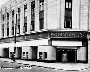 Woolworth's at Hammersmith shuttered for the blitz in 1940/41
