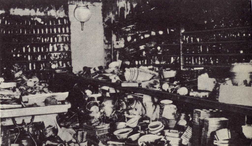Makeshift displays at the short-lived Woolworth store, pictured in March 1879