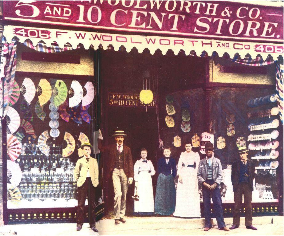 This iconic picture shows the look of a typical Woolworth Five-and-Ten at the turn of the Twentieth Century. Weeks after the picture was taken Woolworth sold it to his cousin Seymour Knox!
