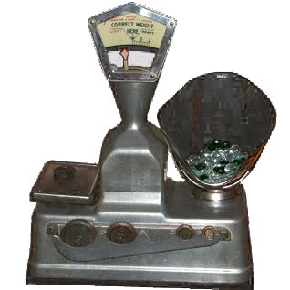 Pic'n'Mix scales like this featured in British and Irish Woolworth stores from 1909 to 1964