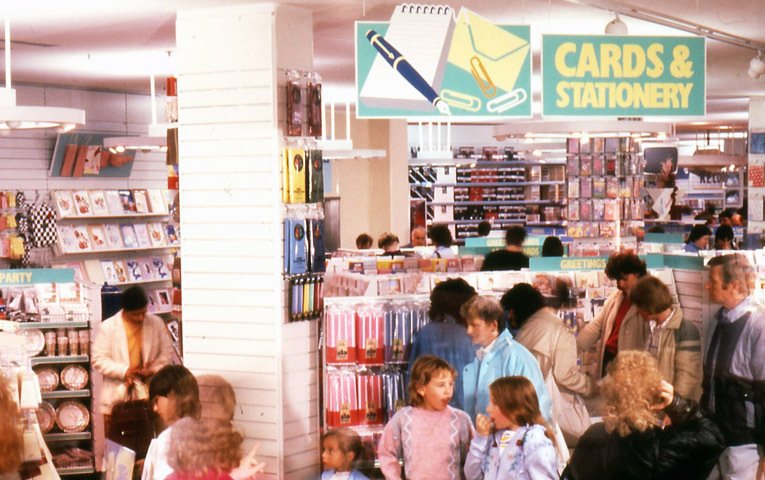 The cards and stationery ranges in a new look 'Operation Focus' comparison store in 1987